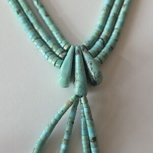 Native American Turquoise Heshi Necklace with Jaclas